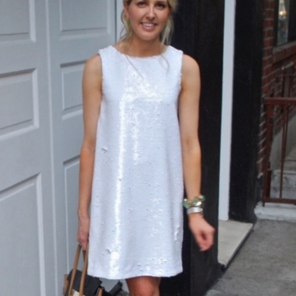 MADEWELL Broadway and Broome White Sequin Girlcore Dress XL - Picture 4 of 7